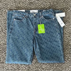 Sam Edelman High Rise Slim Straight Logo Denim Jeans Women’s Sz 27